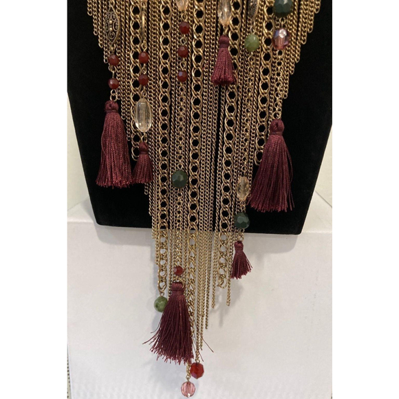 Long multi chain Chico’s statement necklace - Picture 3 of 5